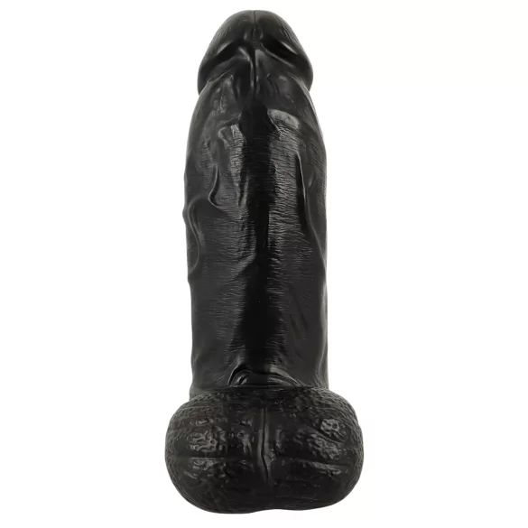 Realistixxx Real Giant - didelis dildo su sėklidėmis - 22 cm - juodas