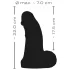 Realistixxx Real Giant - didelis dildo su sėklidėmis - 22 cm - juodas