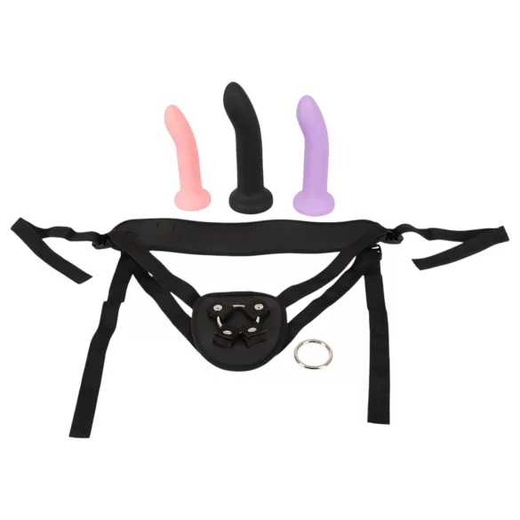 You2Toys - prisegamas dildo rinkinys - juodas