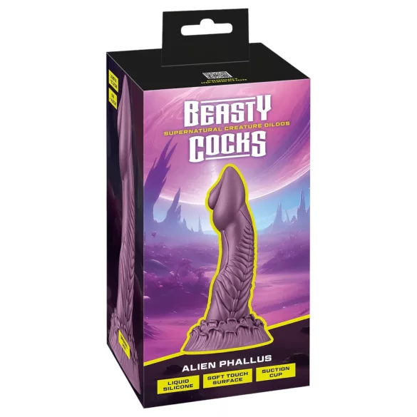Beasty Cocks - ateivių dildo - silikoninis (violetinis)