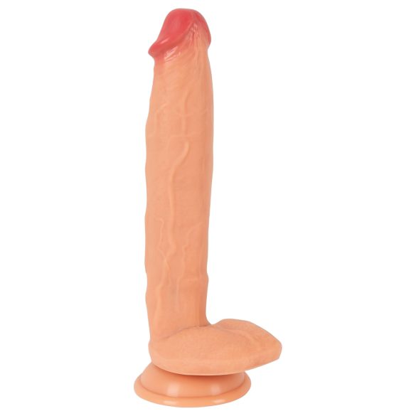 Realistixxx Tikras Milžinas - ypač didelis dildo su kapšeliais (natūrali spalva)