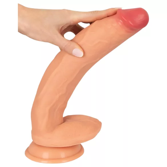 Realistixxx Real Giant - didelis realistiškas dildo su sėklidėmis - kūno spalvos
