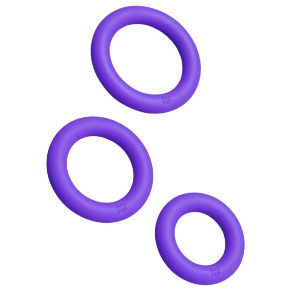 ROMP Remix Trio - varpos žiedų rinkinys - 3vnt (violetinis)