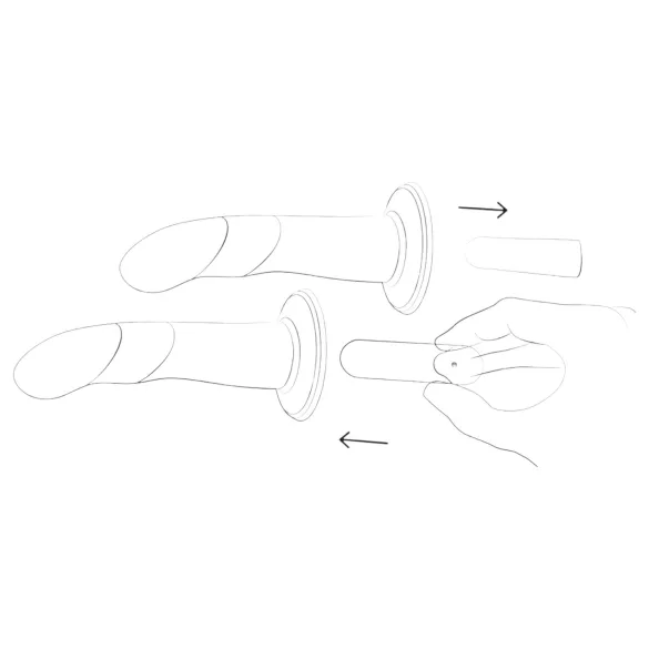 ROMP Piccolo - silikoninis dildo - lankstus - mėlynas/violetinis