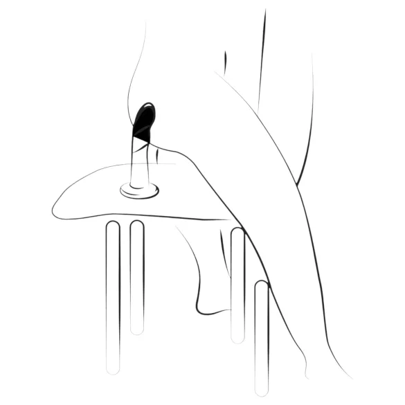 ROMP Piccolo - silikoninis dildo - lankstus - mėlynas/violetinis