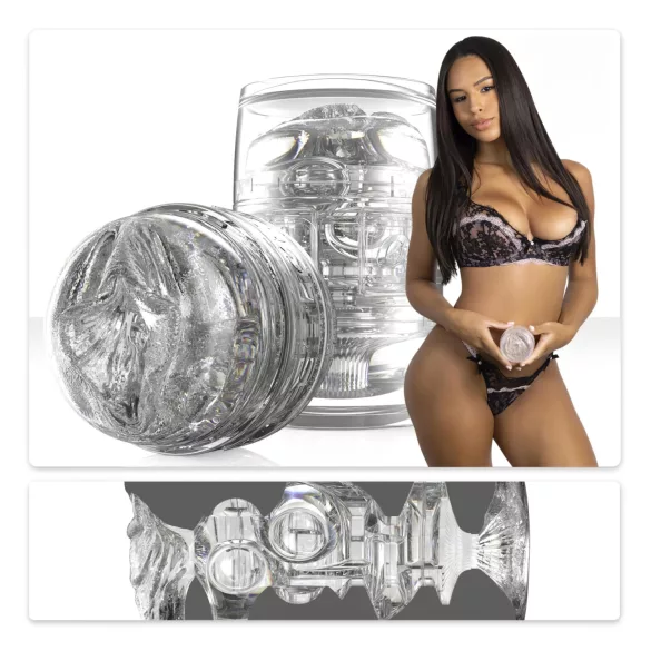 Fleshlight Quickshot Autumn Falls - kelioninis masturbatorius (skaidrus)
