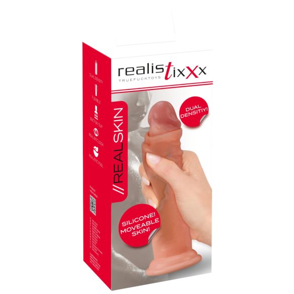 Realistixxx - realistiškas dvigubas dildo - natūralios spalvos