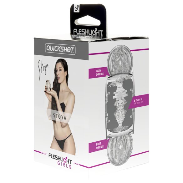 Fleshlight Quickshot Stoya - kelioninis masturbatorius (skaidrus)