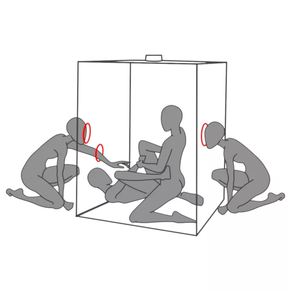 Secretdome - BDSM sekso kabina su angomis (juoda)