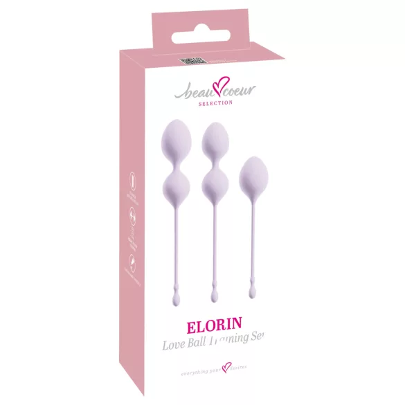 Beau Coeur Elorin - geiša kamuoliukų rinkinys - 3 dalių - violetinė
