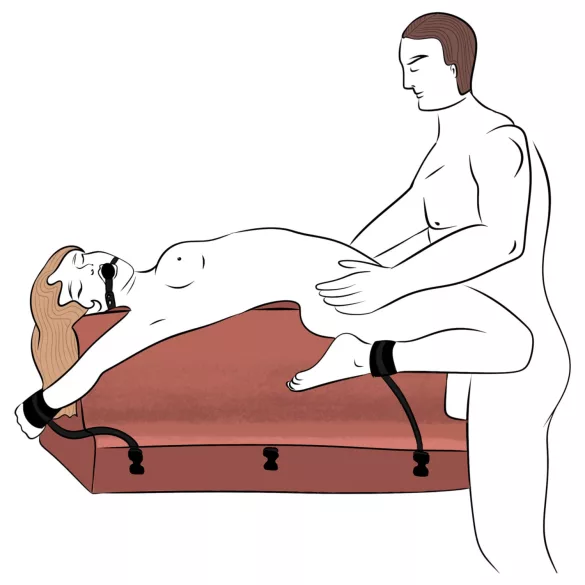 Liberator - sekso pagalvė su antrankiais (juoda)