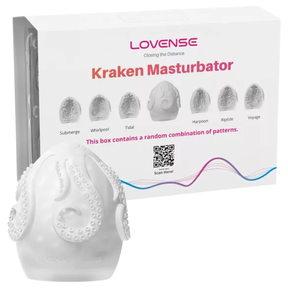 LOVENSE Kraken - masturbacijos kiaušinėlis - 6 vnt (baltas)