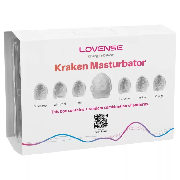 LOVENSE Kraken - masturbacijos kiaušinėlis - 6 vnt (baltas)