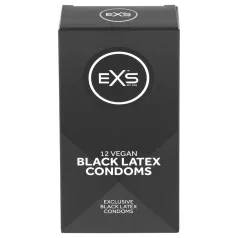 EXS Black - lateksinė prezervatyvai - juodi - 12 vnt