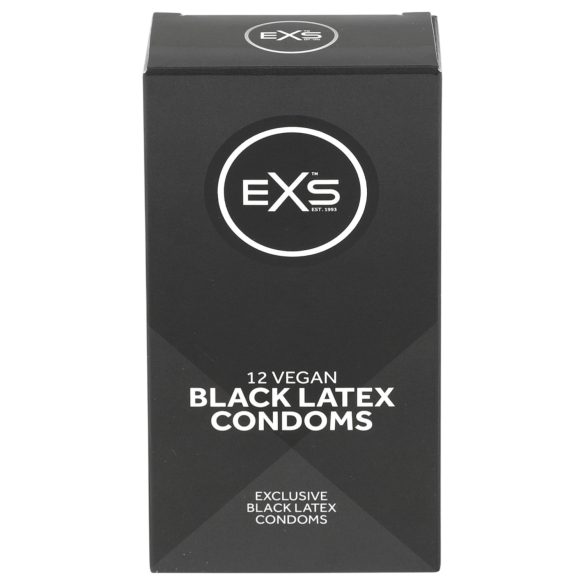 EXS Black - lateksinė prezervatyvai - juodi - 12 vnt