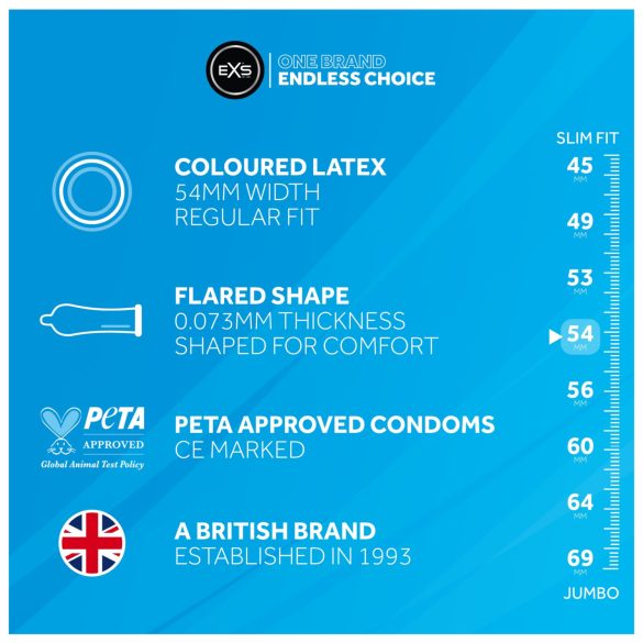 EXS Black - lateksinė prezervatyvai - juodi - 12 vnt