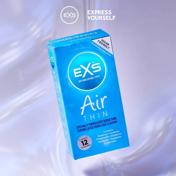EXS Air Thin - prezervatyvai - itin ploni - lateksas - 12 vnt
