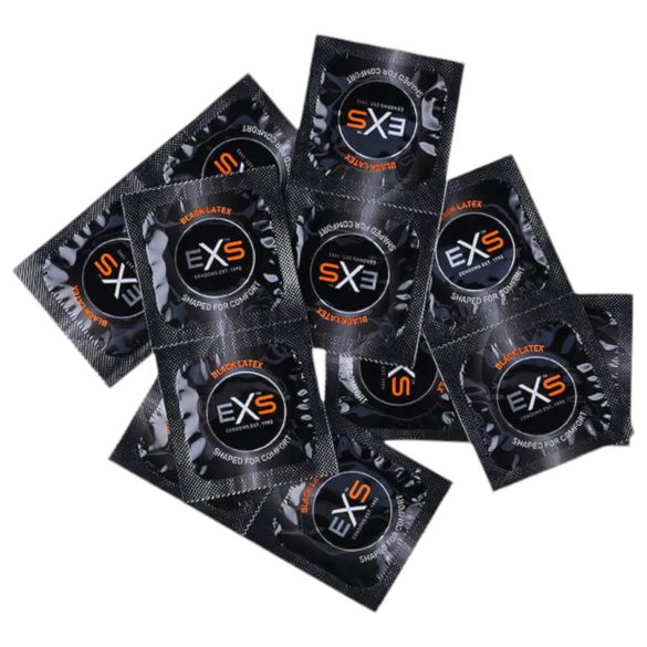 EXS Black - lateksiniai prezervatyvai - juodi (100 vnt.)