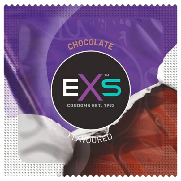EXS Karštas Šokoladas - šokolado skonio prezervatyvai - juodi (100vnt)