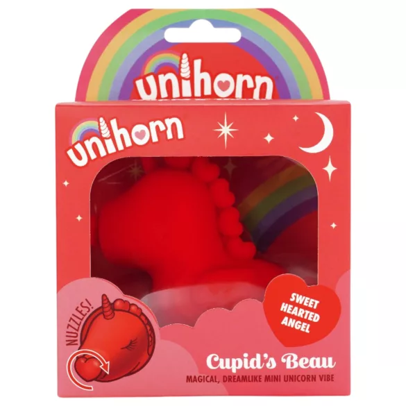 Unihorn Cupid's Beau - klitorio vibratorius - įkraunamas - raudonas