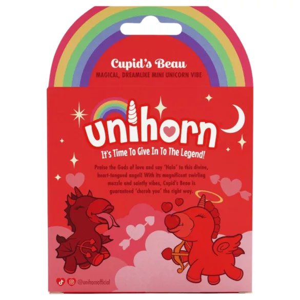 Unihorn Cupid's Beau - klitorio vibratorius - įkraunamas - raudonas