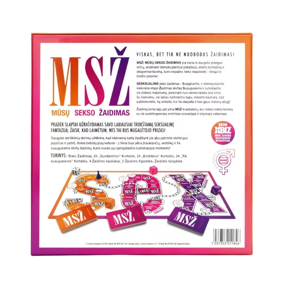 AVK - suaugusiųjų sekso stalo žaidimas lietuvių kalba