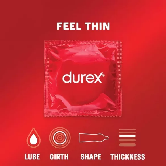 Durex - prezervatyvai - natūralus pojūtis - ploni - 18 vnt