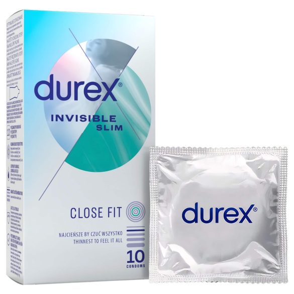 Durex Invisible Slim - plonos prezervatyvai (10 vnt.)