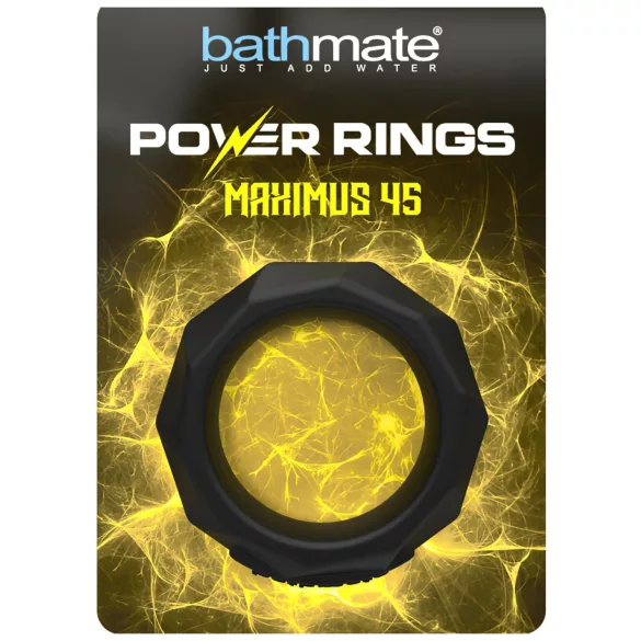 Bathmate Maximus 45 - silikoninis penio žiedas (juodas)
