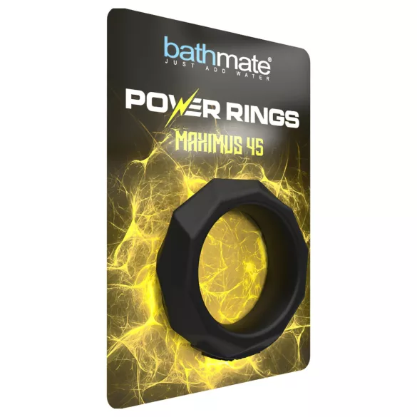 Bathmate Maximus 45 - silikoninis penio žiedas (juodas)