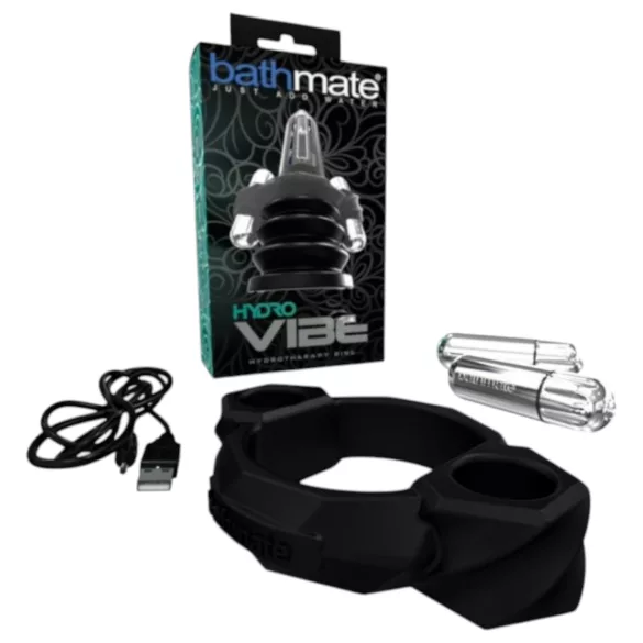 Bathmate Hydro Vibe - vibruojantis žiedas hidroterapijai - juodas