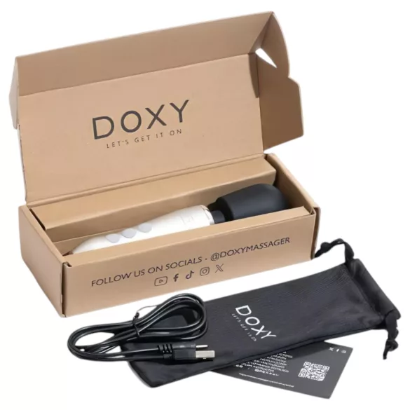 Doxy Go - kūno masažuoklis vibratorius - sidabrinis