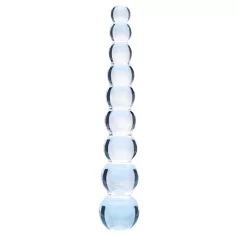   Clarity Elysian Pearls - stiklinis dildo su perliukais (skaidrus)
