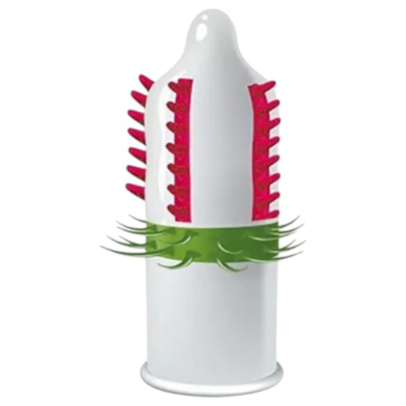 Egzo Dulche Bombero - prezervatyvas su dygliukais - stimuliuojantis - 1 vnt