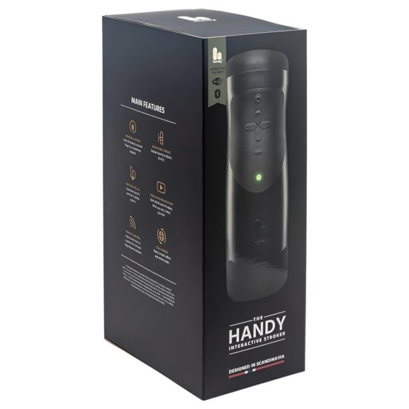 The Handy 1.1 - išmanus masturbatorius vyrams - VR, tinklinis - juodas