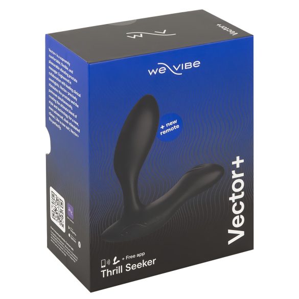 We-Vibe Vector+ – įkraunamas, išmanus analinis vibratorius (juodas)