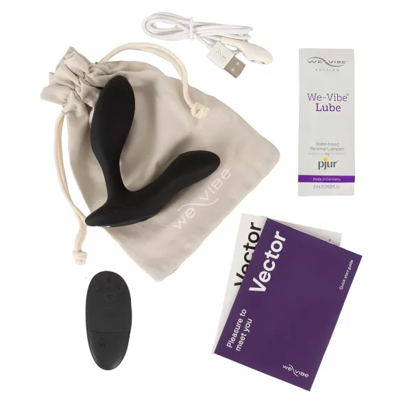 We-Vibe Vector+ - analinis vibratorius - išmanus, įkraunamas - juodas