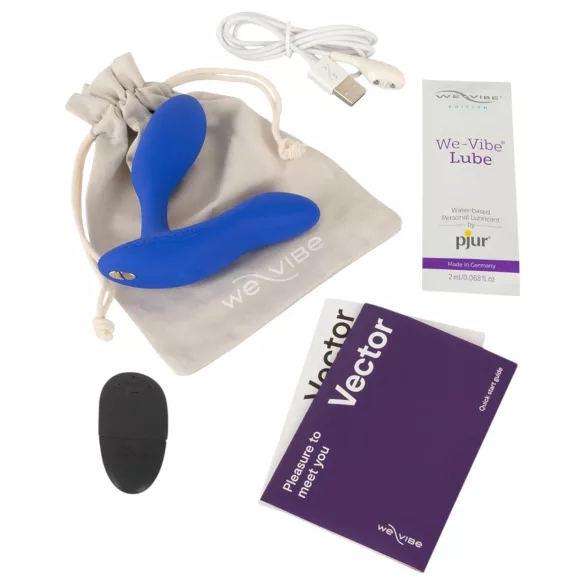 We-Vibe Vector+ - analinis vibratorius - išmanus, įkraunamas - mėlynas