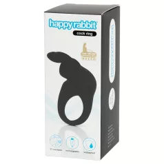   Happyrabbit - vibruojantis penio žiedas - įkraunamas - juodas