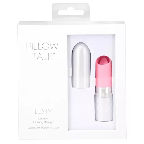 Pillow Talk Lusty - vibratorius su liežuvėliu - įkraunamas - rožinis