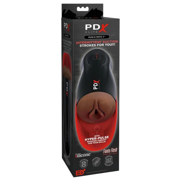 PDX Elite Fuck-O-Matic 2 - įkraunamas, siurbimo malonumų masturbatorius