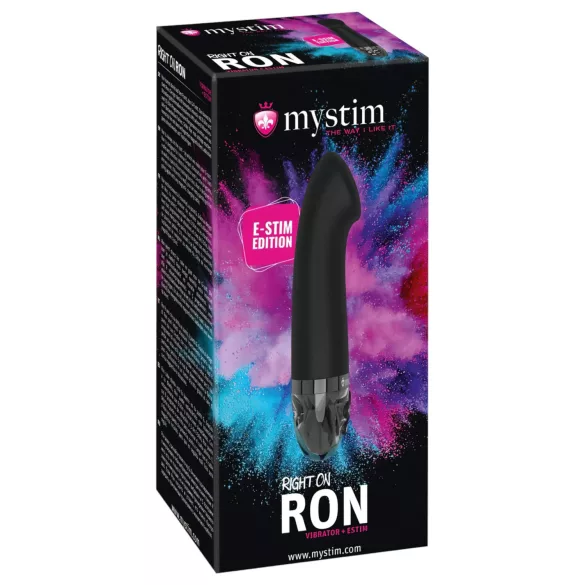 mystim - G taško vibratorius su elektrostimuliacija - juodas