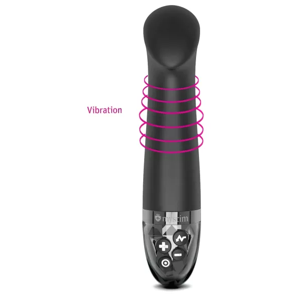 mystim - G taško vibratorius su elektrostimuliacija - juodas