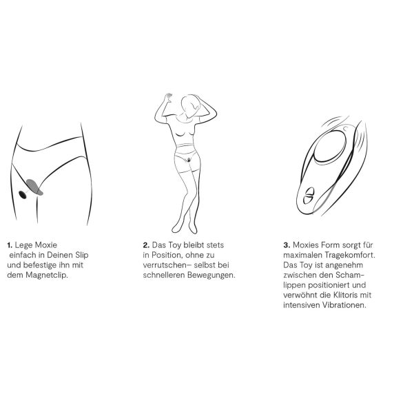 We-Vibe Moxie+ - klitorio vibratorius su nuotoliniu valdymu - juodas