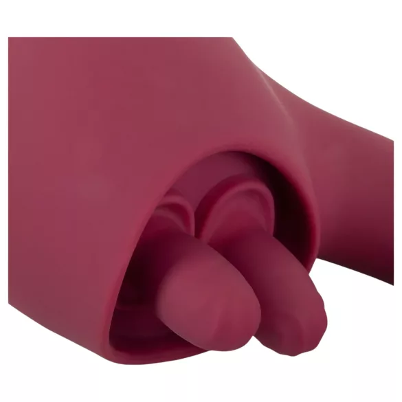 Javida - 2in1 vibratorius su liežuvėliu - raudonas
