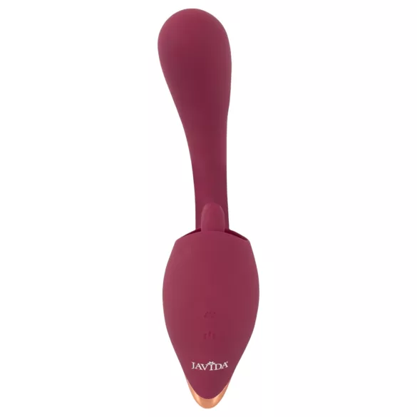 Javida - 2in1 vibratorius su liežuvėliu - raudonas