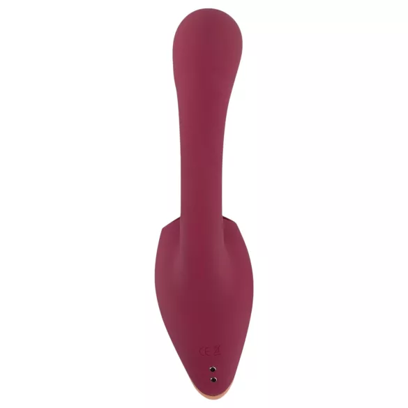 Javida - 2in1 vibratorius su liežuvėliu - raudonas