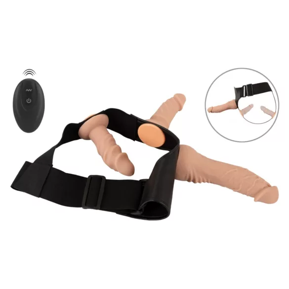 You2Toys - prisegamas dildo rinkinys - natūralios spalvos