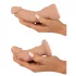 You2Toys - prisegamas dildo rinkinys - natūralios spalvos
