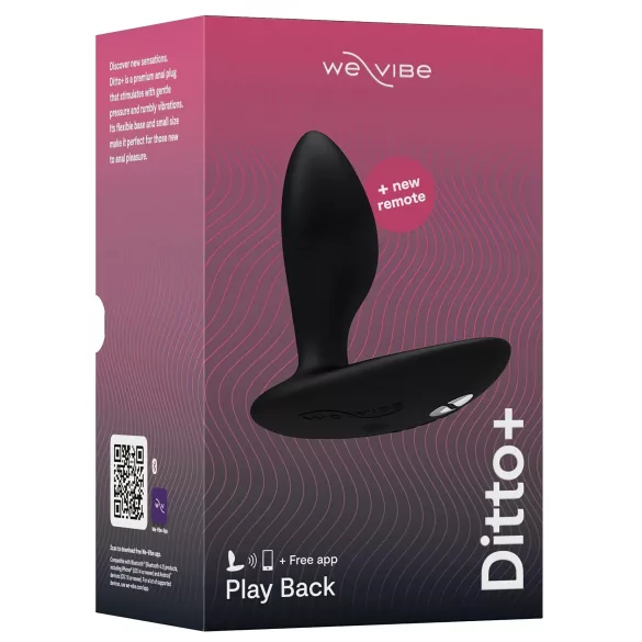 We-Vibe Ditto+ - programėle valdomas analinis vibratorius (juodas)